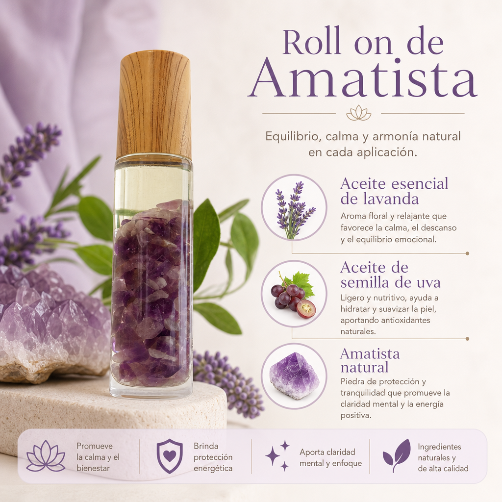 Óleo en Roll-On Serenidad Absoluta: Lavanda & Amatista